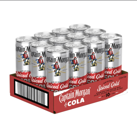 Captain Morgan &amp; Cola 10% - 12 x 250 m