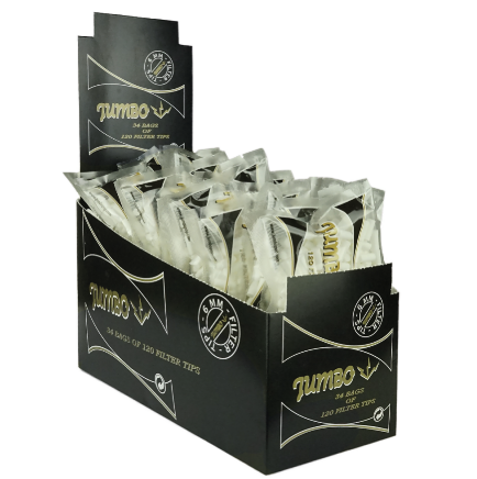 Jumbo filter tips black 6mm 34x 120