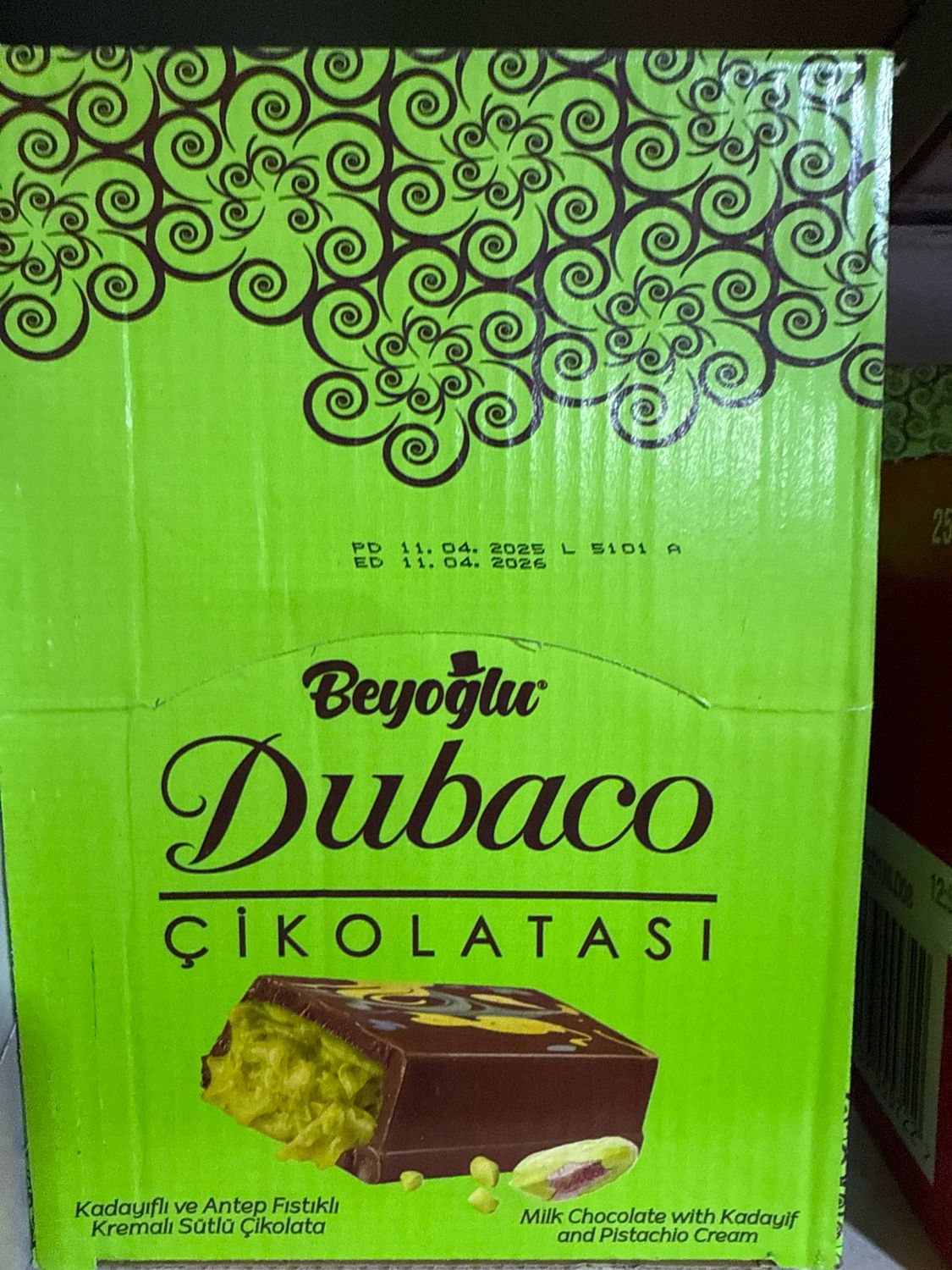 Beyoglu Dubai choclate green 