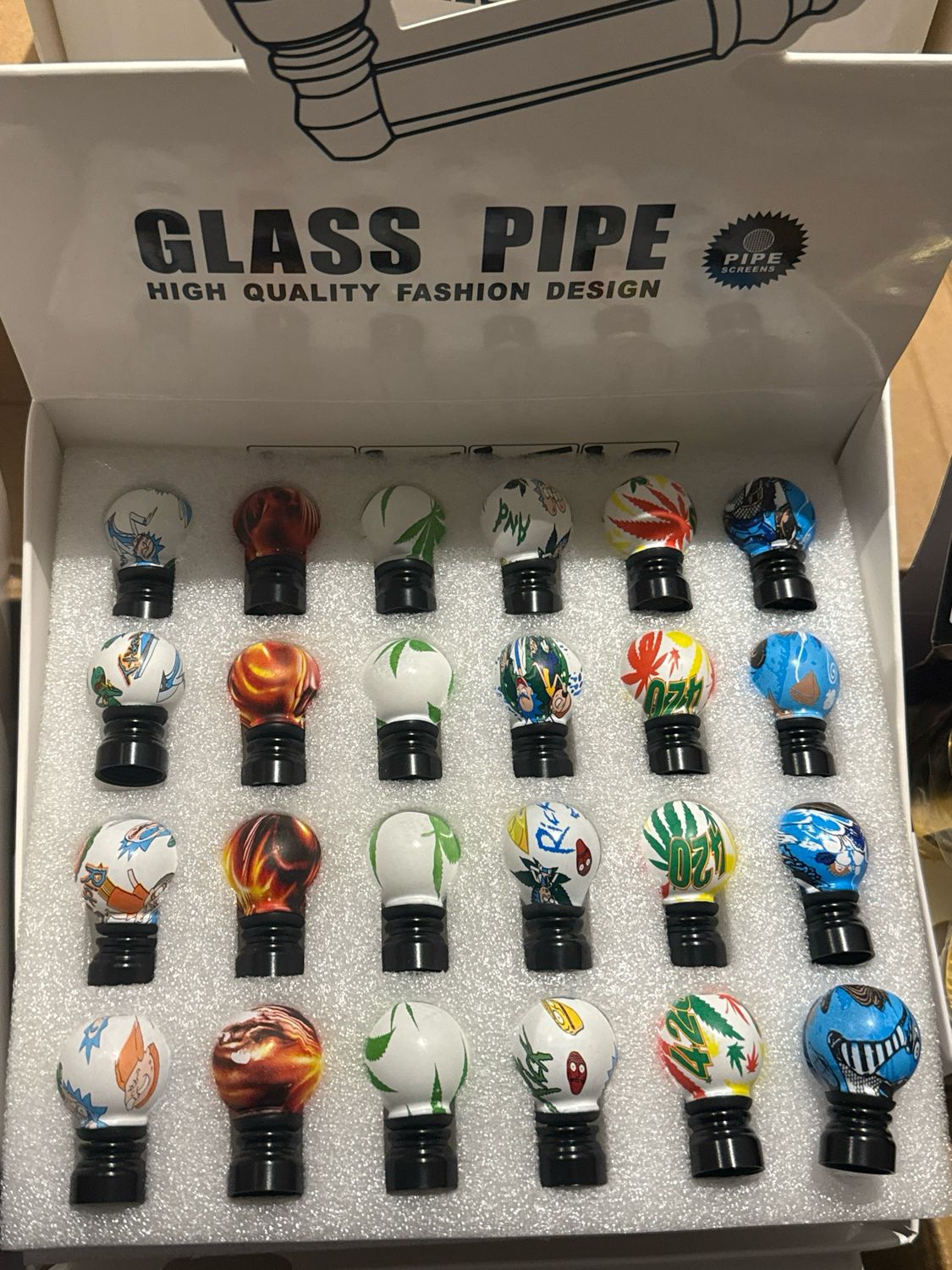 Glass pipe x24 colour 