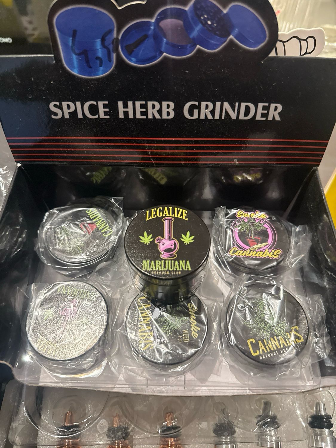 Spice herb metal grinder 