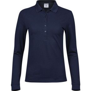 TEE JAYS Damen/Herren Luxus Stretch Piqué Polo langarm