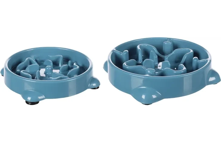Slow feeder blauw M 800ml 21,5x21,5x4,5cm Art. Nr. 00113