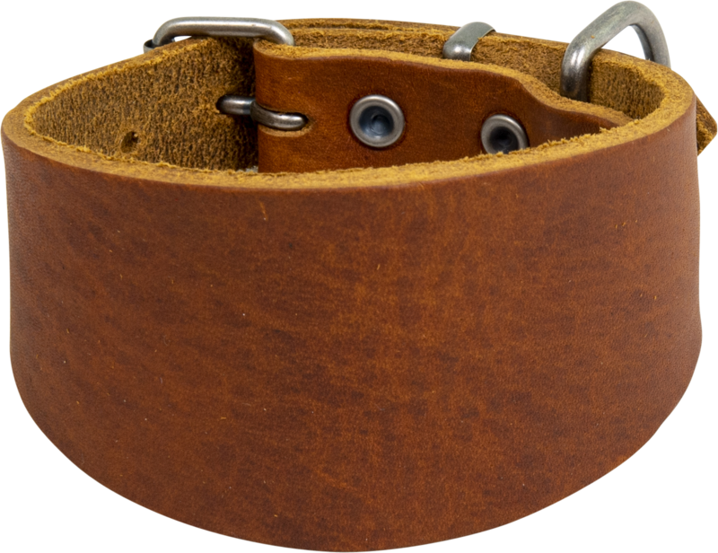 Galgo leather halsband cognac Art. Nr. 00221
