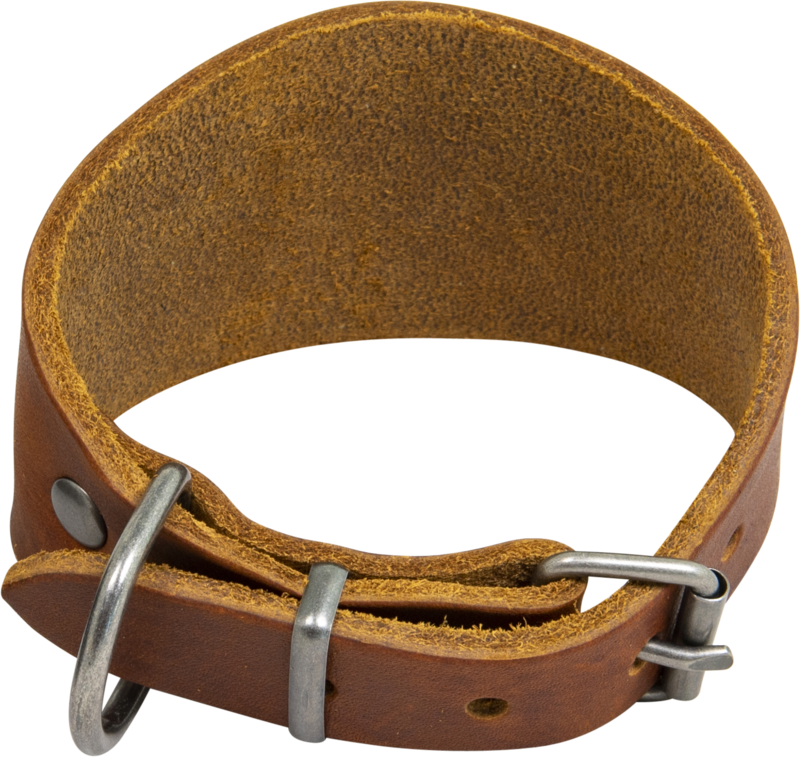 Galgo leather halsband cognac Art. Nr. 00221