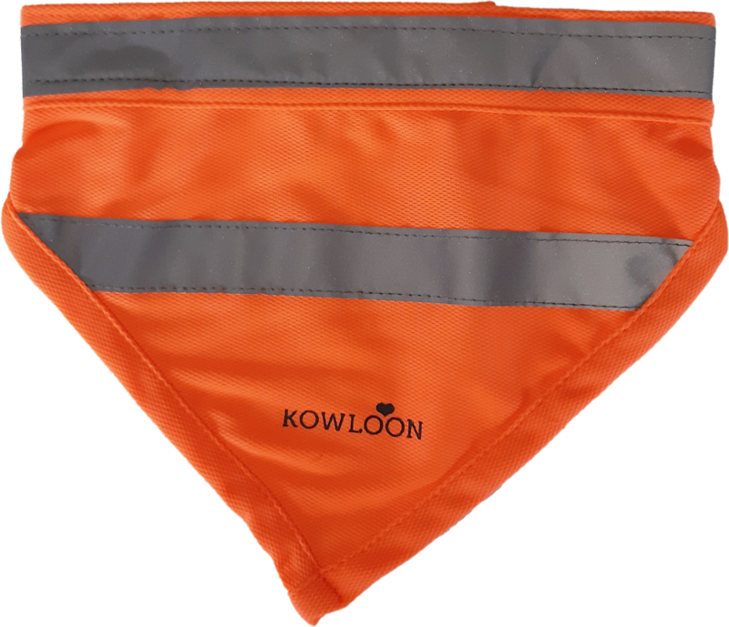 Safety bandana fluo oranje of geel Art. Nr. 00243