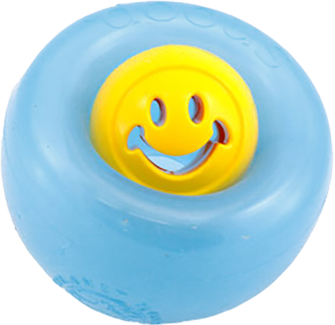 ORBEE-TUFF nooks happiness geel 
diameter 6,5cm Art. Nr. 00254