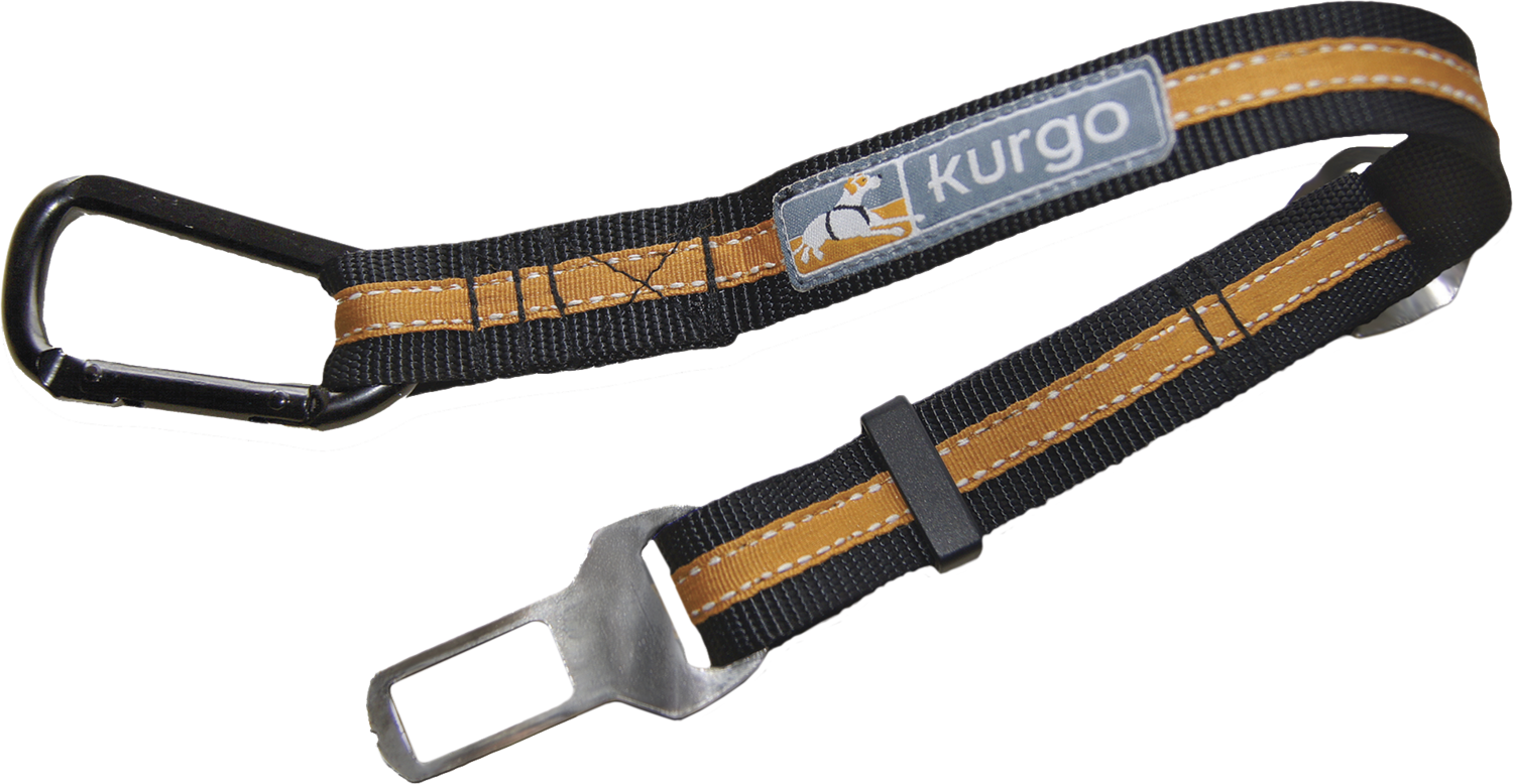 KURGO veiligheidsriem direct naar autogordelsluiting zwart/oranje 38-56cm Art. Nr. 00263