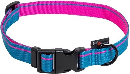 JV Strike halsband Blauw/Roze Art. Nr. 00511