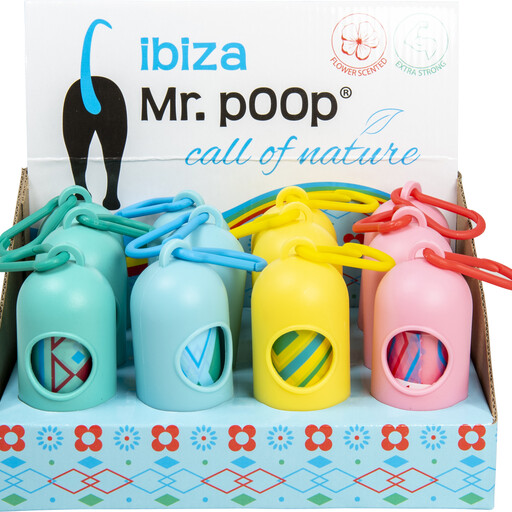 Mr POOP IBIZA houder + rolletje Art. Nr. 00525
