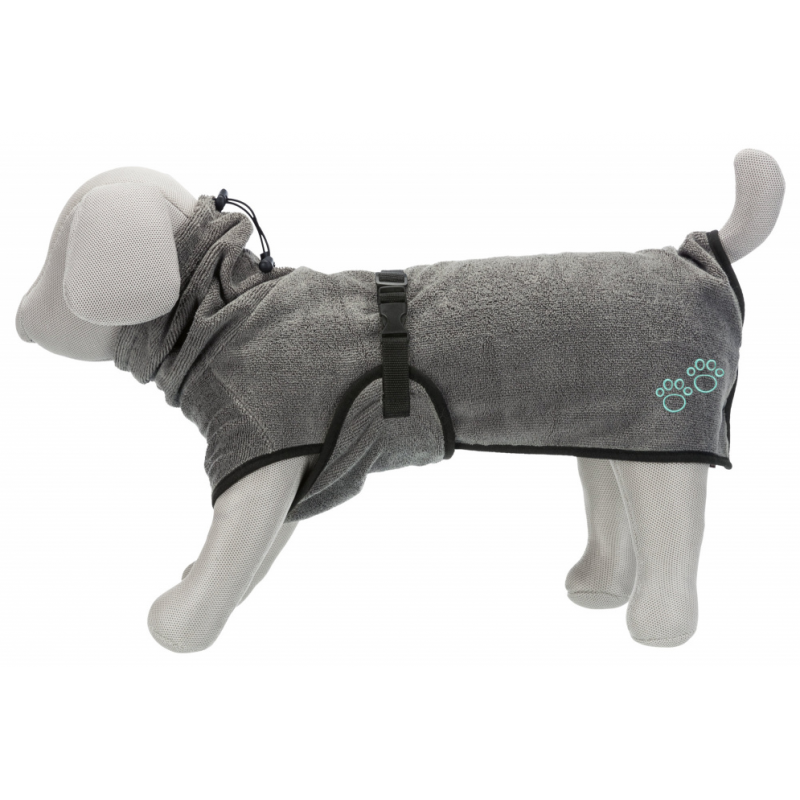 Badjas voor honden, badstof grijs Art. 00474