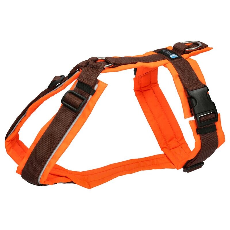 AnnyX hondentuig PROTECT bruin/neonoranje maat S 52-64cm Art. Nr. 00317
