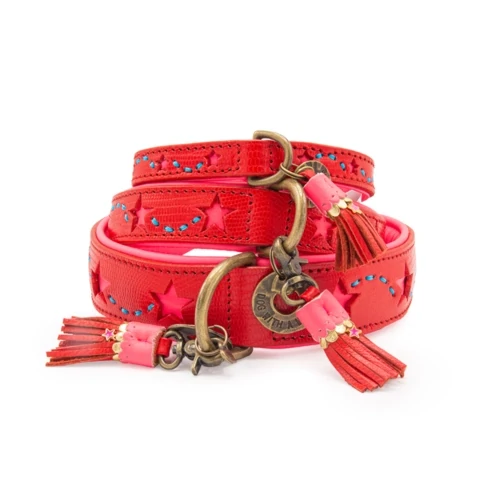 DWAM halsband Pink Star Art. Nr. 00622
