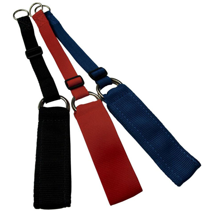 Halsband met 3 ringen in strop Rood Art. Nr. 00742
