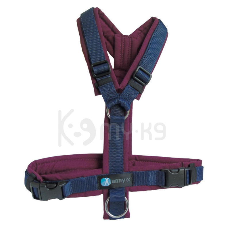 Anny X hondentuig FUN Bordeaux/Donkerblauw mt XL 78-96cm Art. Nr. 00864