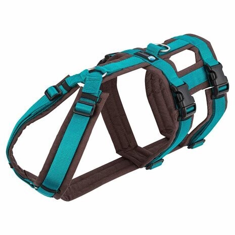 AnnyX Safety Anti-Ontsnappingstuig Turquoise/Bruin mt L 70-86cm Art. Nr. 00867