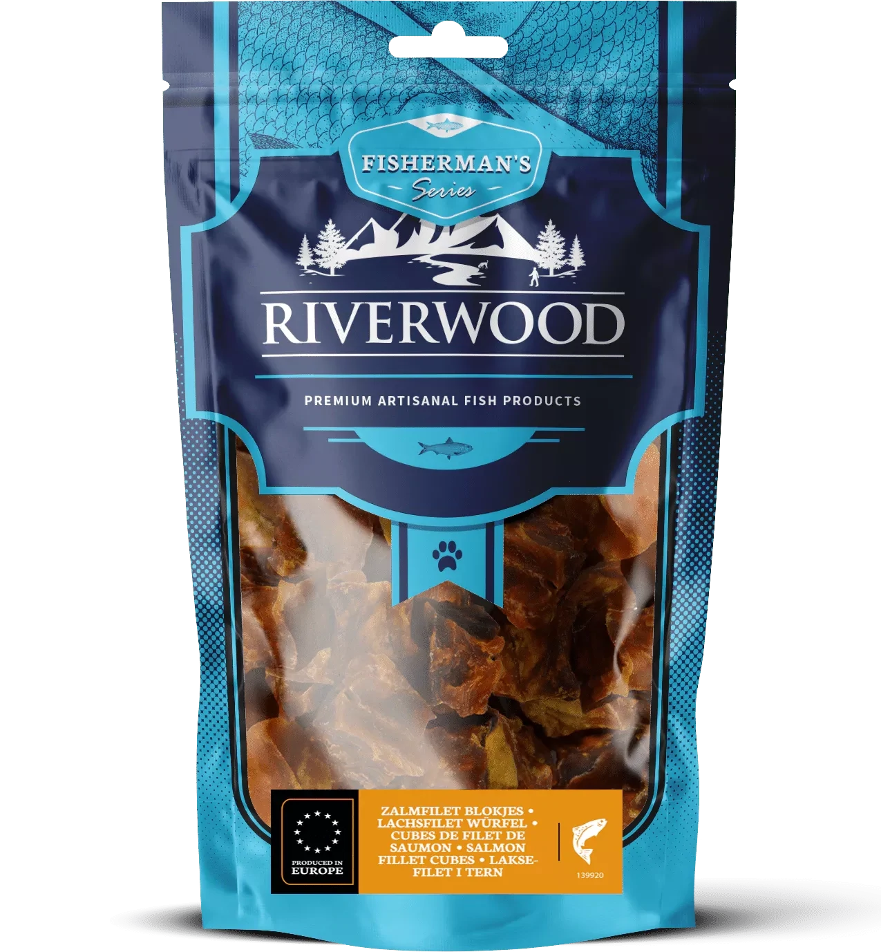 RIVERWOOD Zalmfilets blokjes 100gr Art. Nr. 00894