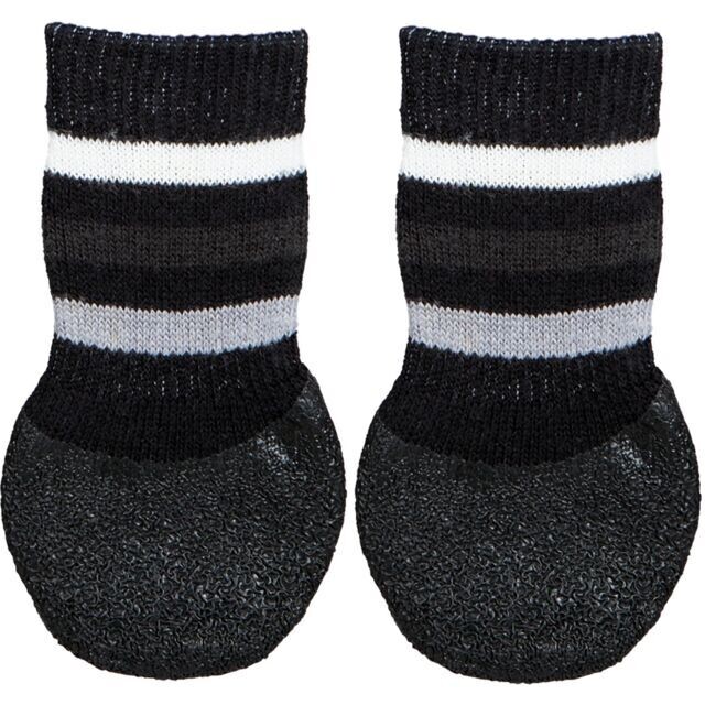 Hondensokken, anti-slip met rubberlaag rondom S-M 2st. zwart Art. Nr. 00897