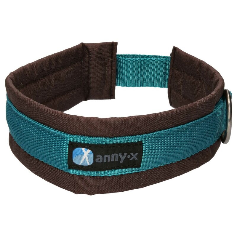 AnnyX Halsband FUN Turquoise/Bruin Art. Nr. 00903