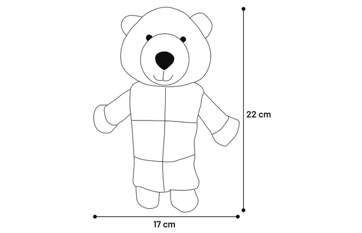 PUPPY Pluche Beer Bruin 22cm Art. Nr. 00908