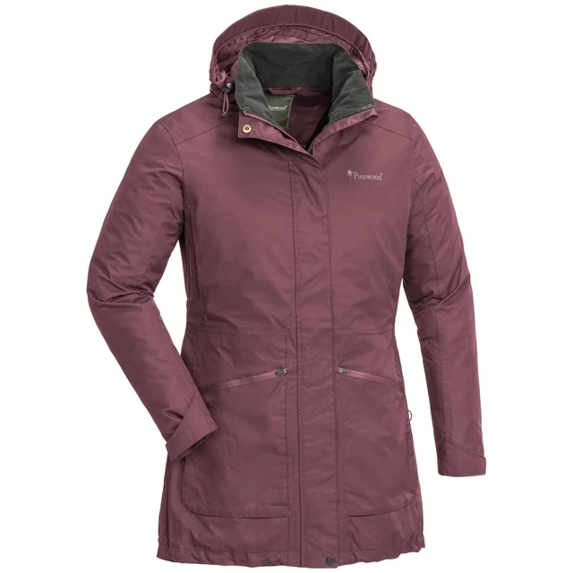 PINEWOOD WOMEN Wilde Parka Earth Plum maat L Art. Nr. 00791