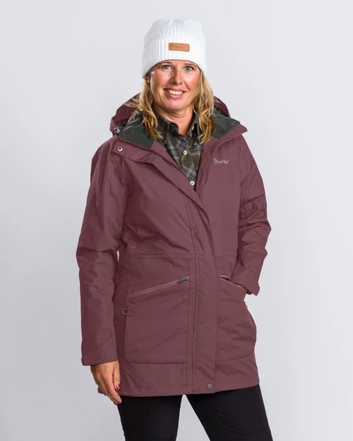 PINEWOOD WOMEN Wilde Parka Earth Plum maat L Art. Nr. 00791