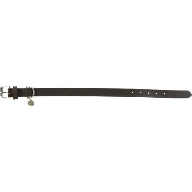 Rustic Vetleer - halsband donkerbruin Art. Nr. 01067