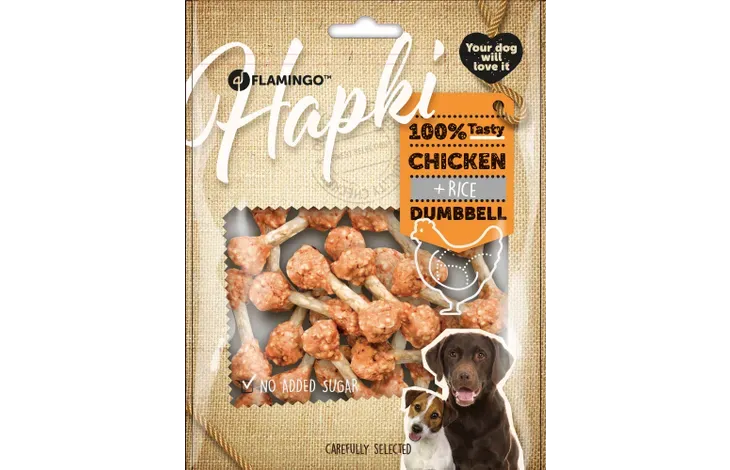 Snack Hapki Halter met kip en rijst 150gr Art. Nr. 01079