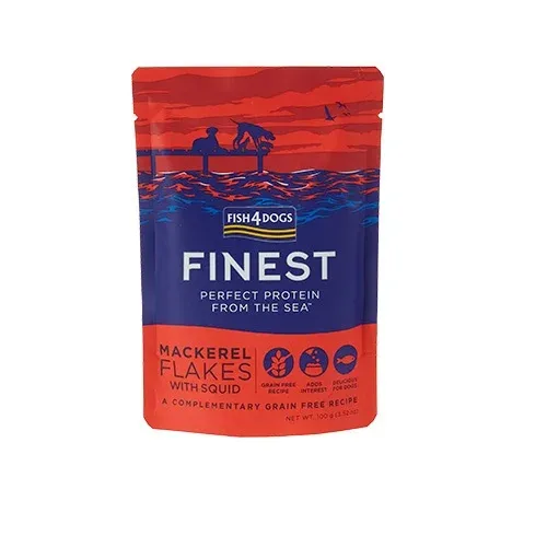 Fish4Dogs Finest Mackerel Flakes With Squid 100gr. Art. Nr. 00133