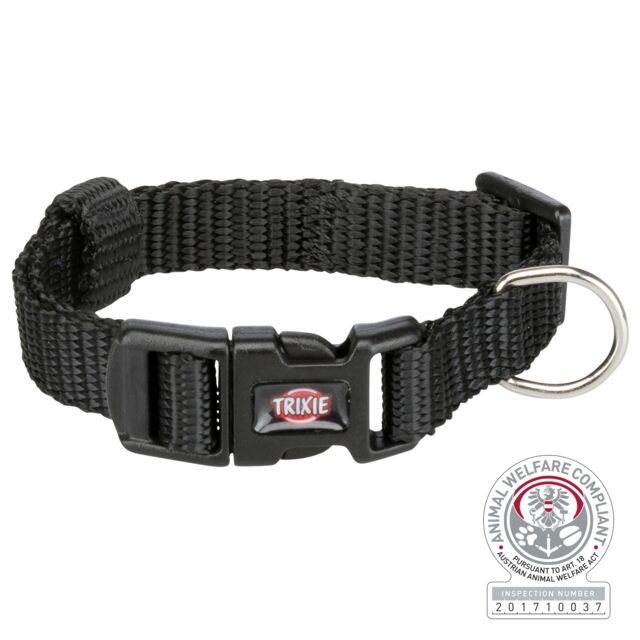 Premium Halsband Zwart Puppy/kleine hond Art. Nr. 00407