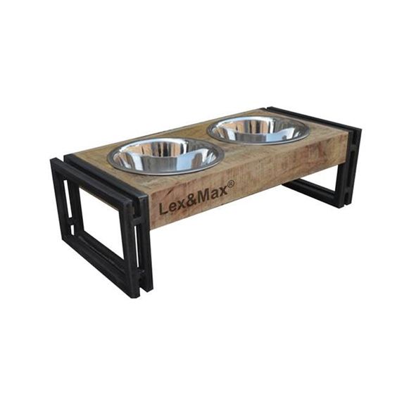 L&amp;M Wooden Feeder Oslo With Bowls Art. Nr 00836