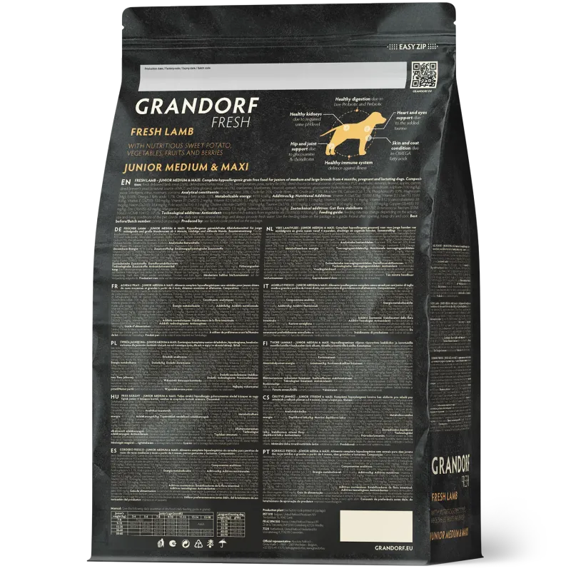 Grandorf Fresh Lamb Junior Medium/Maxi Art. Nr. 01151