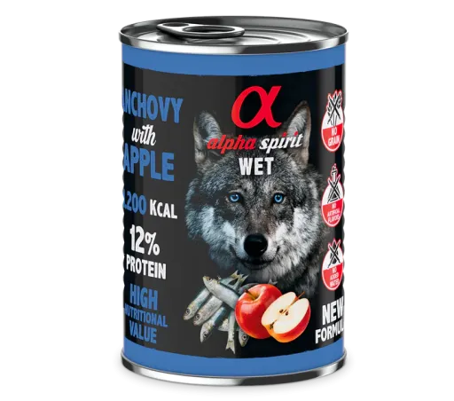 Alpha Spirit Can Anchovy with apple dog Art. Nr. 01160