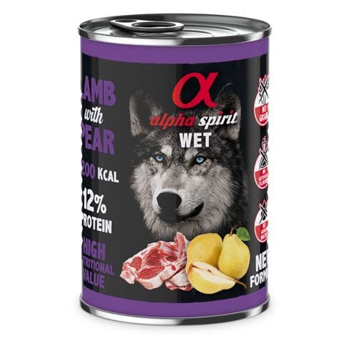 Alpha Spirit Can Lamb with pear dog Art. Nr. 01161