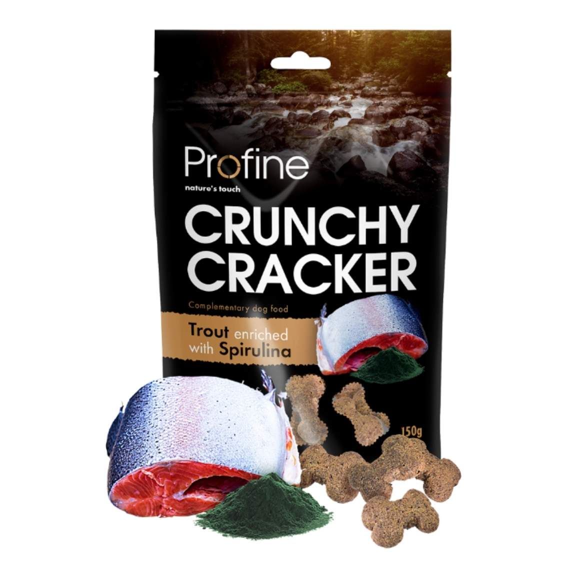 Profine Crunchy Crackers Forel verrijkt met Spirulina Art. Nr. 00867
