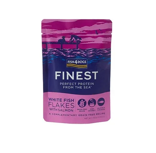 Fish4Dogs Finest Mackerel Flakes With Salmon 100gr 00441