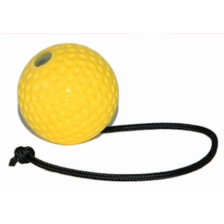 Yellow super ball met handvat Art. Nr. 00375