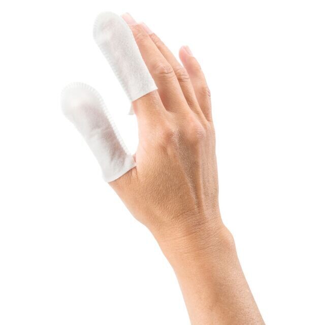 Reinigingsdoekje  voor tanden munt vinger geïmpregneerd doekje 50st. Art. Nr. 00833