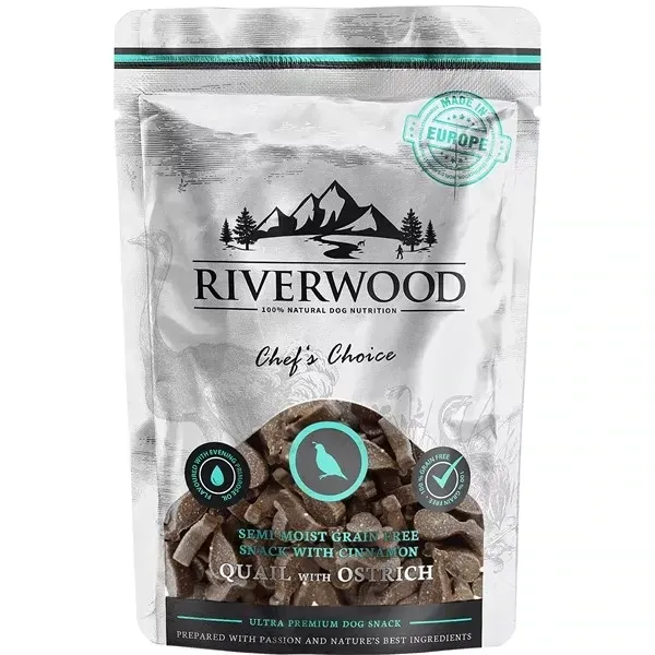 RIVERWOOD Semi Moist Chef's choice Kwartel/Struisvogel Art. Nr. 00845