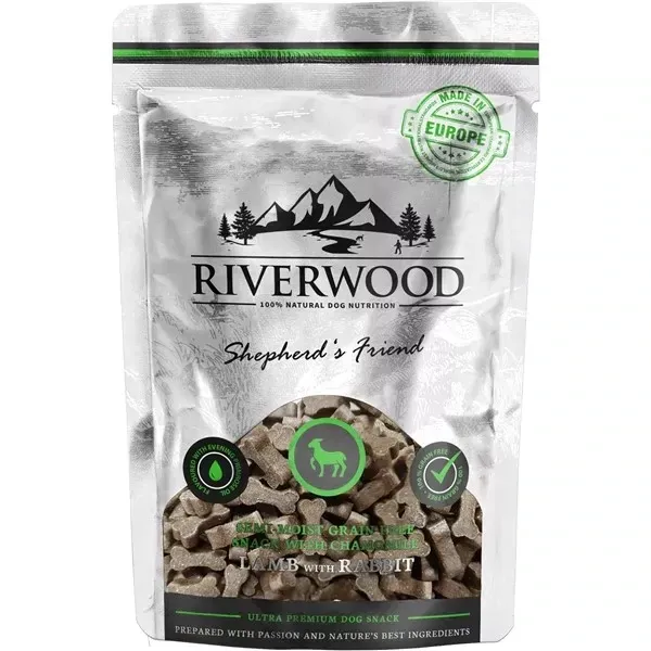 RIVERWOOD Semi Moist snack Shepherds Friend Lam &amp; Rabbit 200gr. Art. Nr. 00892