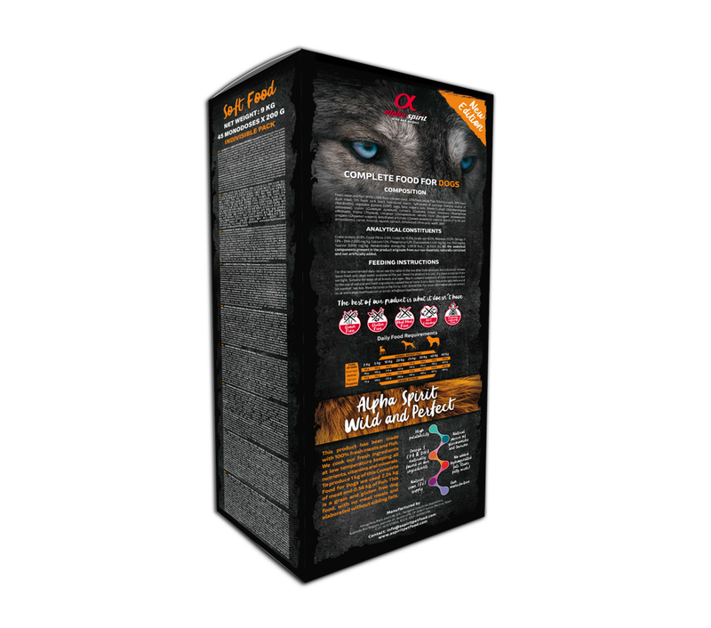 Alpha spirit Complete food for dogs semi-moist Multi-protein Art. Nr. 00822