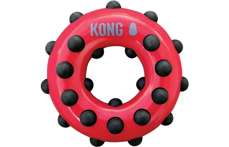 KONG® speelgoed dotz ring rood &amp; zwart Art. Nr. 00582