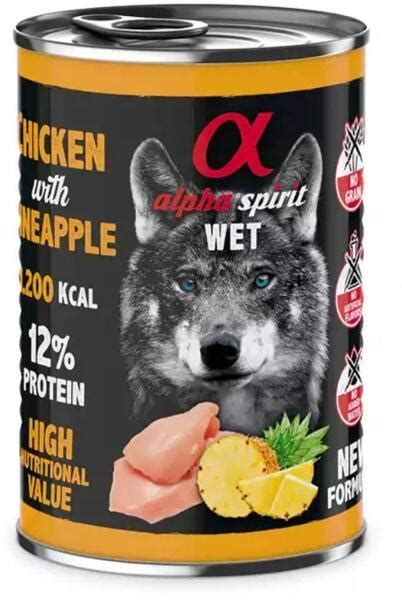 Alpha Spirit Can Chicken with pineapple dog 400g Art. Nr. 01165