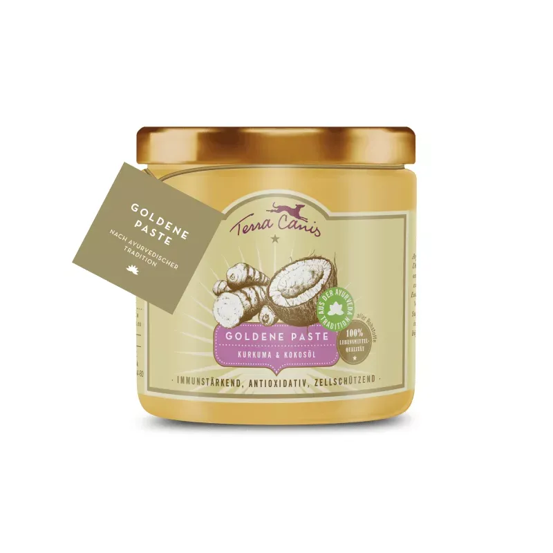 Terra canis golden paste (met kurkuma &amp; kokosolie) - 250ML Art. Nr. 00232