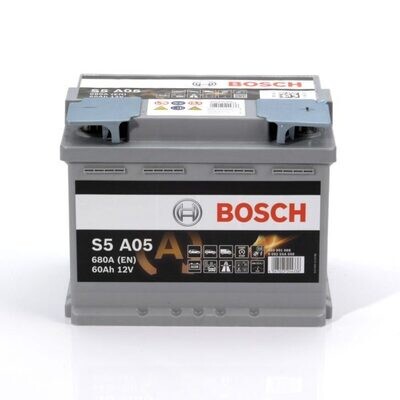 Bosch rafgeymir12V 60ah/680A Silver AGM