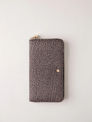 PORTAFOGLIO ZIP AROUND - NATURAL BLACK