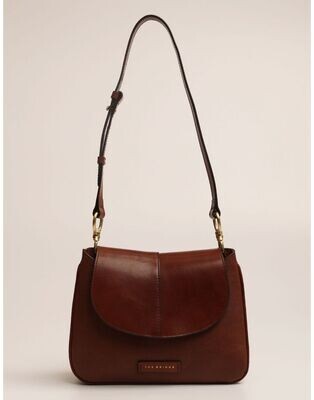 Borsa a spalla The Bridge con patta - Marrone