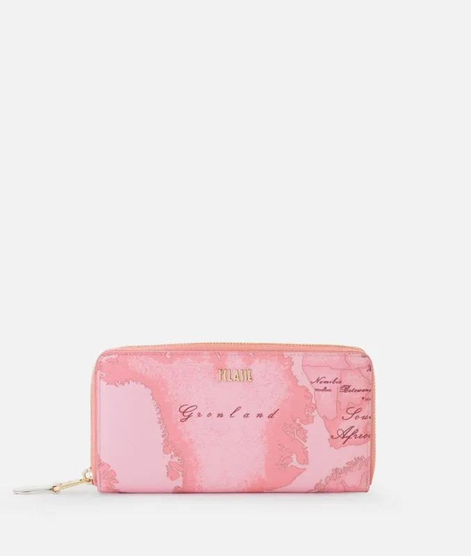 PORTAFOGLIO ZIP AROUND -ROSA