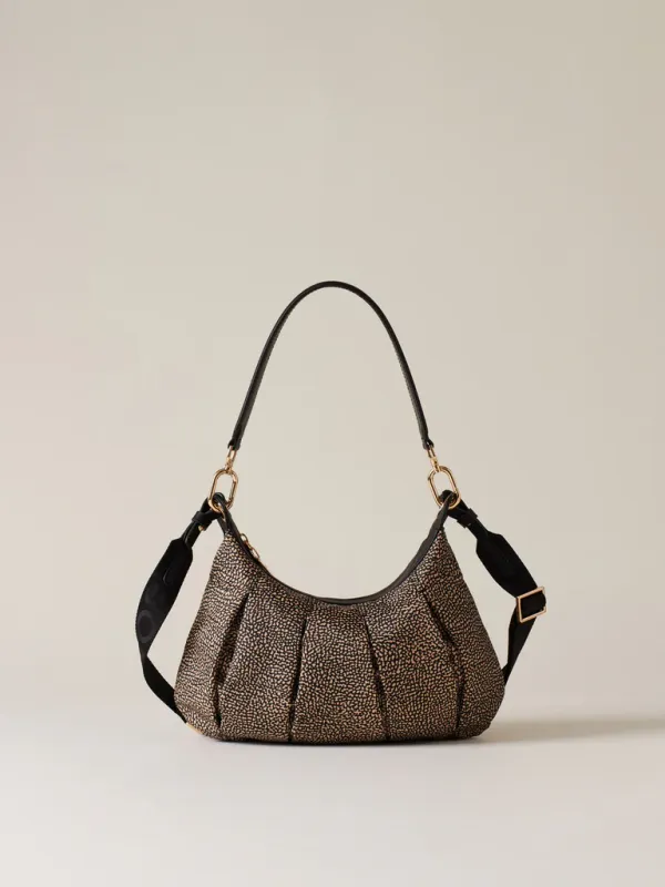CROISSANT HOBO SMALL- NATURAL BLACK