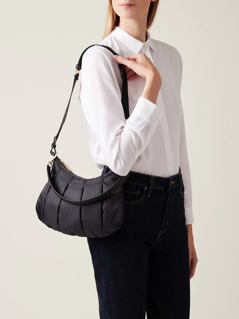 CROISSANT HOBO SMALL- BLACK